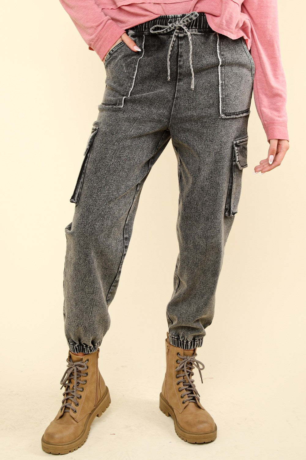 Very J Washed Drawstring Jogger