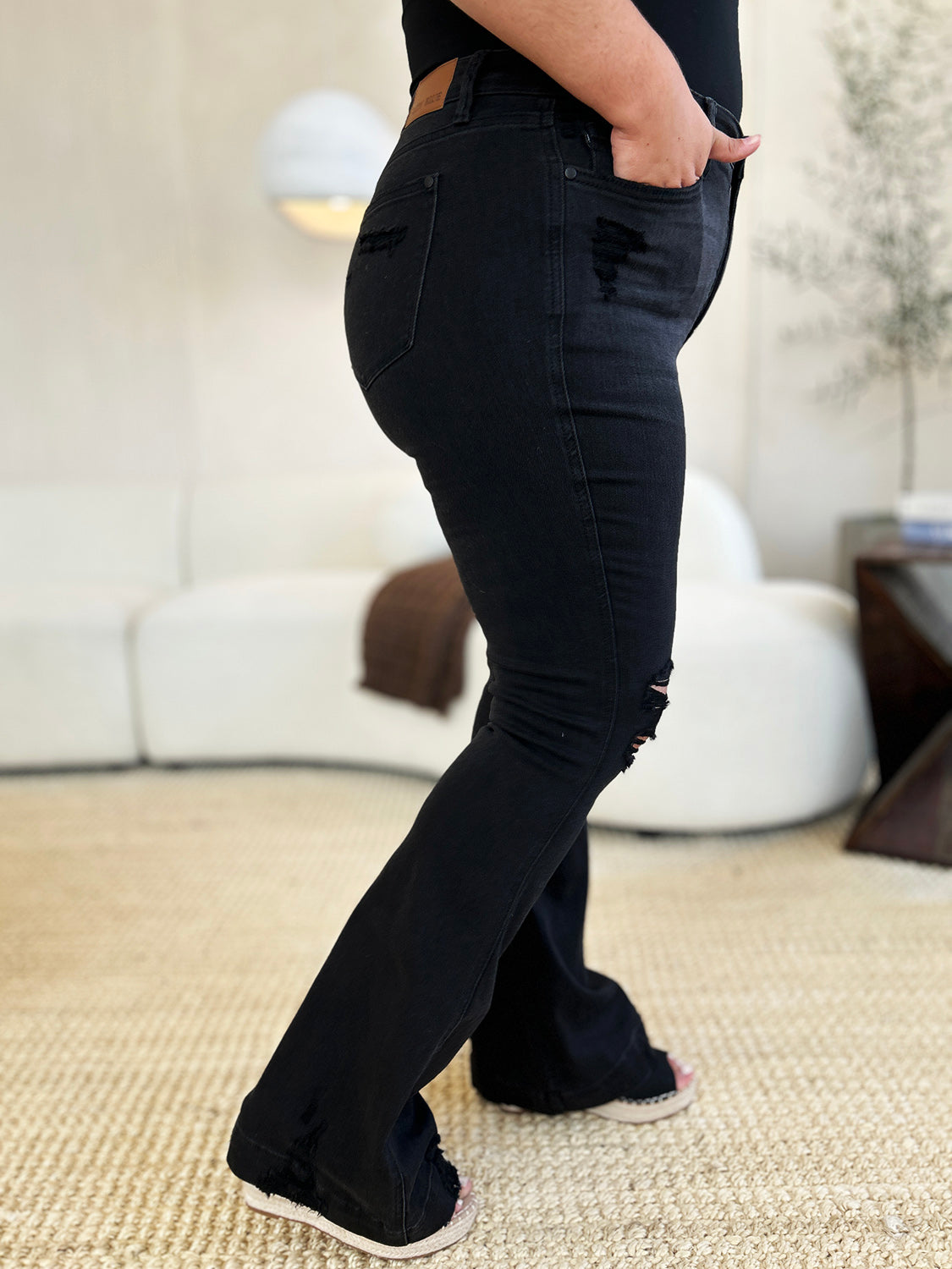 Judy Blue Bestie Black Flare Jeans