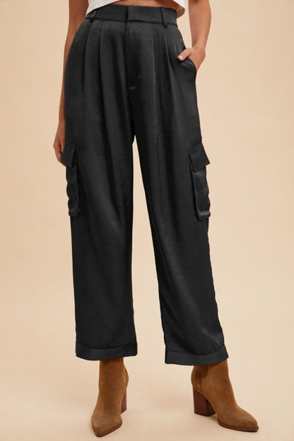 Annie Cargo Satin Pants