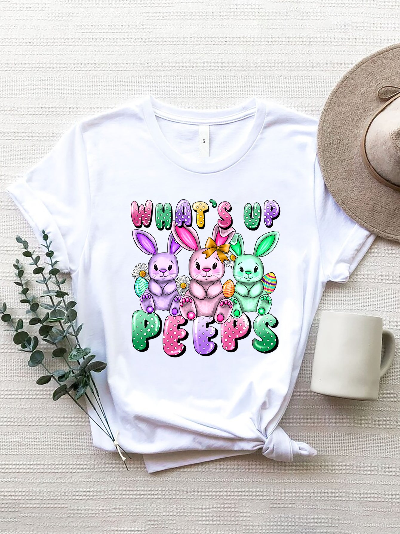 What's Up Peeps Graphic Tee