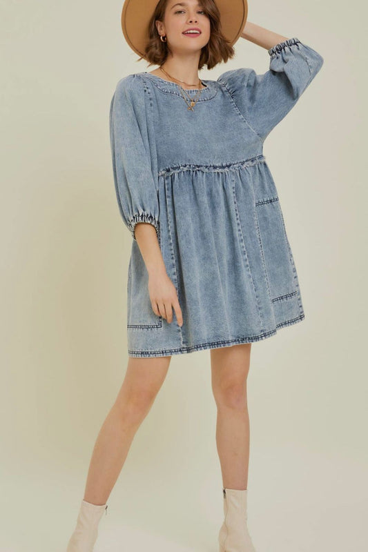 Bailey Babydoll Denim Dress