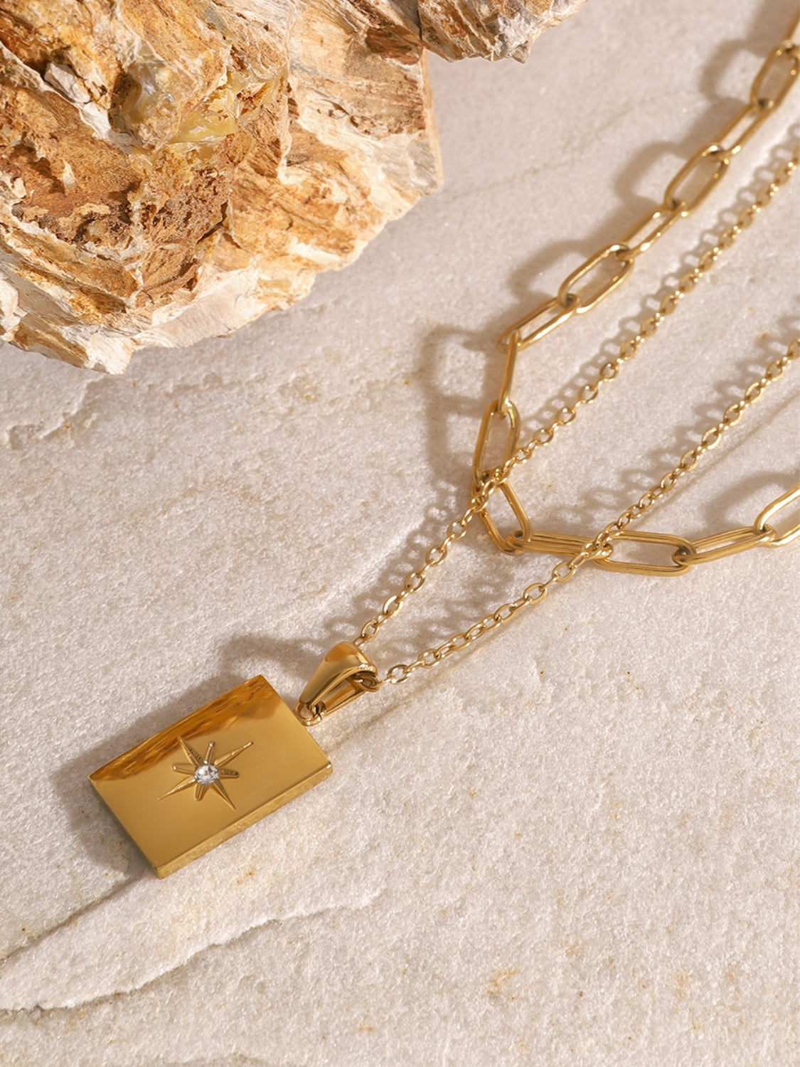 Star Burst Double-Layered Necklace