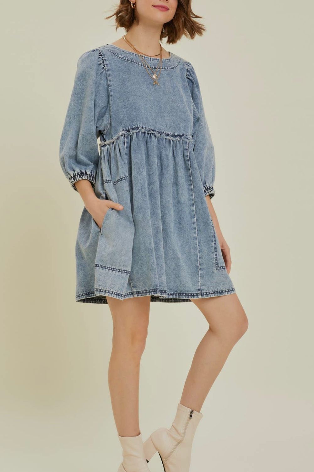 Bailey Babydoll Denim Dress