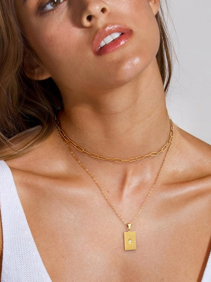 Star Burst Double-Layered Necklace