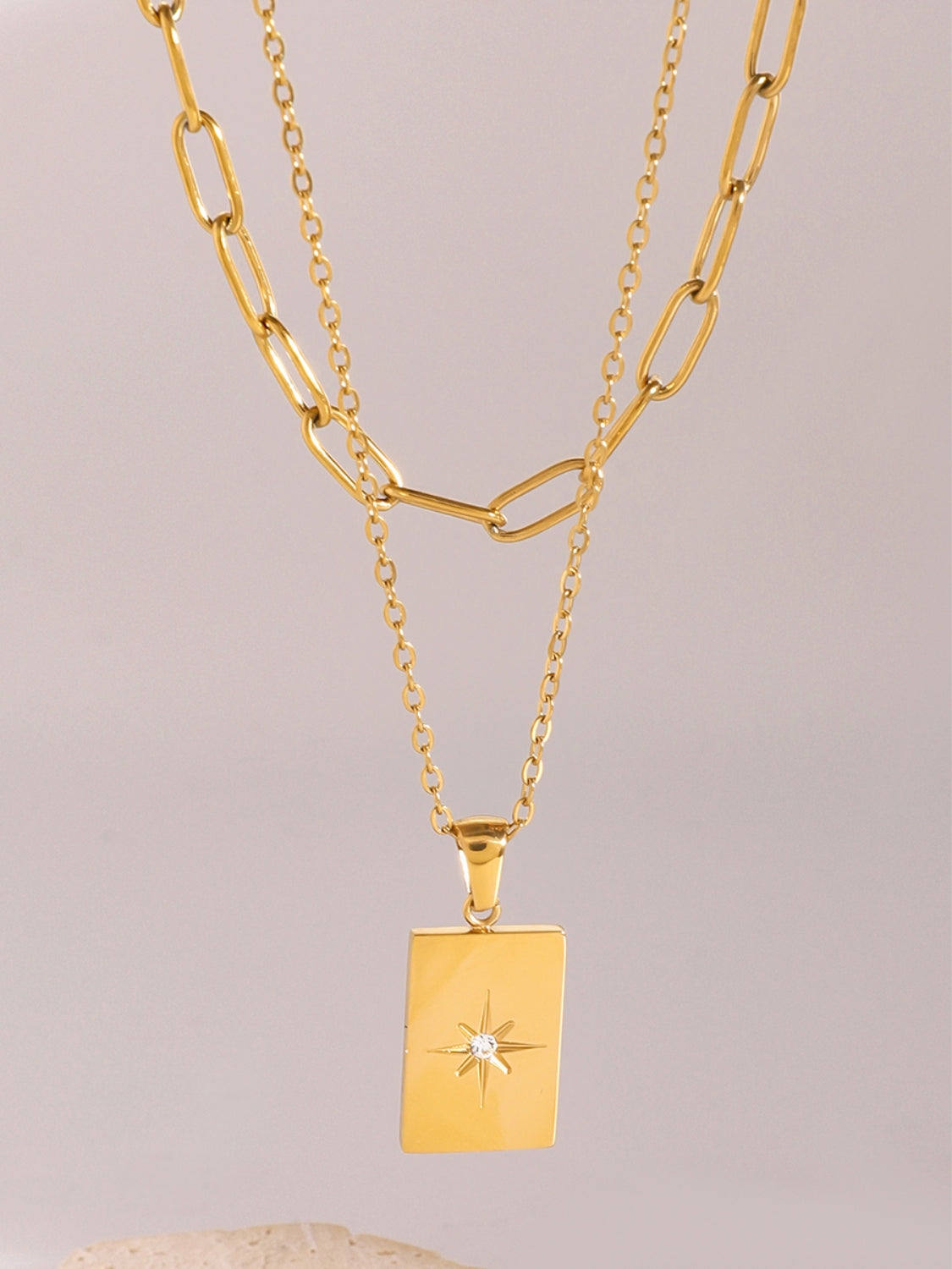 Star Burst Double-Layered Necklace