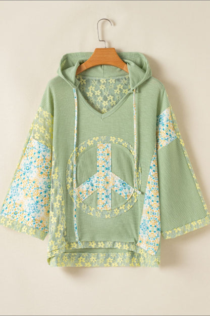 Peace Patch Hooded Shirt