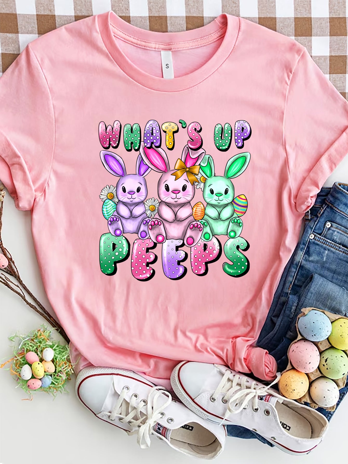 What's Up Peeps Graphic Tee